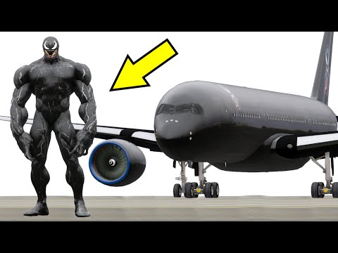 Airplane of Venom Crashes After Spider-Man Hit Plane's Engine In GTA 5