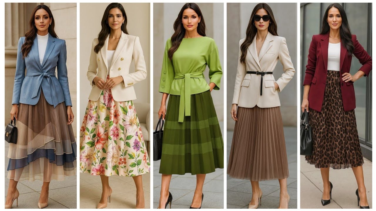 Офисные макси-юбки на любой сезон (выпуск 2025 г.)