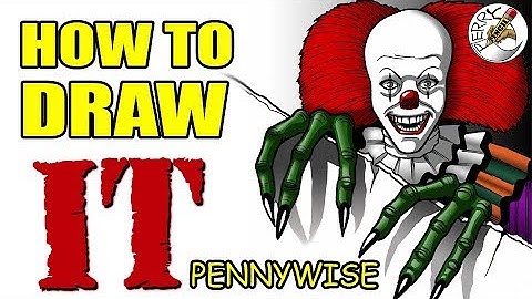 How to Draw Pennywise (IT 1990) TV Mini-Series step by step tutorial