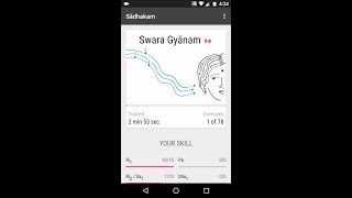 Improving Swara Gnanam using Sadhakam app screenshot 1