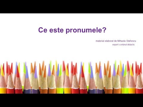 Video: Ce Este Un Pronume