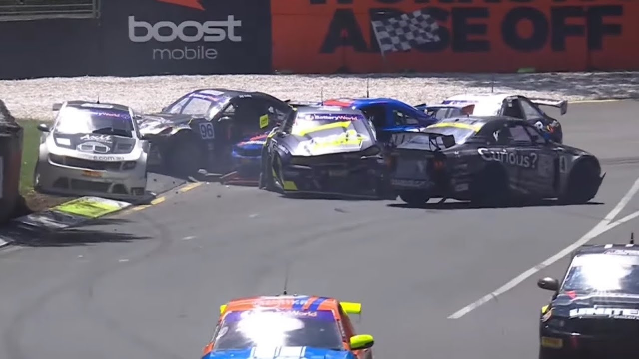 Big Pile Up Crash&Crazy Start Aussie Racing Cars 2025 | Adelaide Race 3 ...