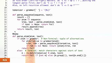 Speedy Parsing Solution - Design of Computer Programs