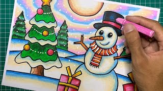 CARA GAMBAR POHON NATAL DAN BONEKA SALJU CARA GAMBAR POHON NATAL DAN BONEKA SALJU