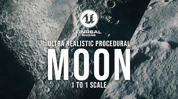 1 to 1 Scale Procedural Moon (Unreal Marketplace Asset)