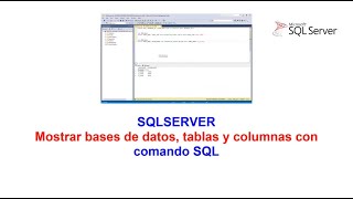 Mostrar Bases, Tablas Y Columnas En Sqlserver