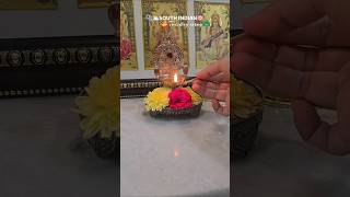 South Indian Morning Pooja Routine 🙏🪔 | Home vlog #pooja #shortsfeed #shorts #devotional #tamil