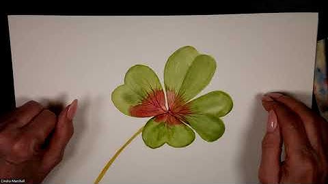 Beginner-friendly FOUR LEAF CLOVER in watercolor