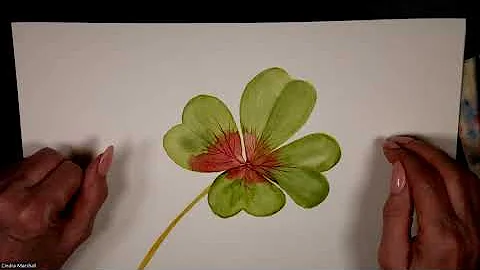 Beginner-friendly FOUR LEAF CLOVER in watercolor