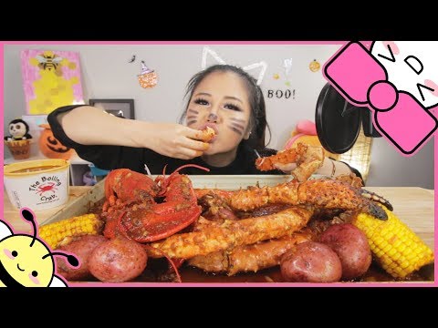 KING CRAB LEGS LOBSTER SEAFOOD BOIL MUKBANG