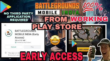 HOW TO GET BATTLEGROUND MOBILE INDIA (BGMI) EARLY ACCESS  FROM PLAY STORE 100% working ✌️