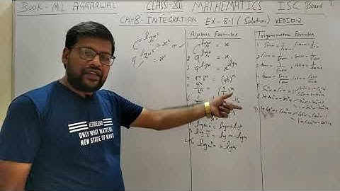 Integration, Understanding ISC Mathematics by ML Aggarwal Class12 Maths Ex 8.1(Solutions)(Video-2)