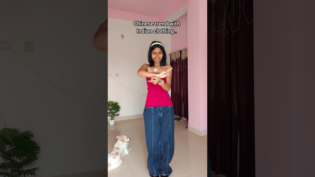 Chinese trend with Indian clothing🇮🇳❤️ 