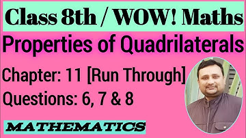 WOW Maths Class 8 Chapter 11 Run Through | WOW Maths Class 8 Ch 11 Run Through Q 6 | Maths Ki Ghanti