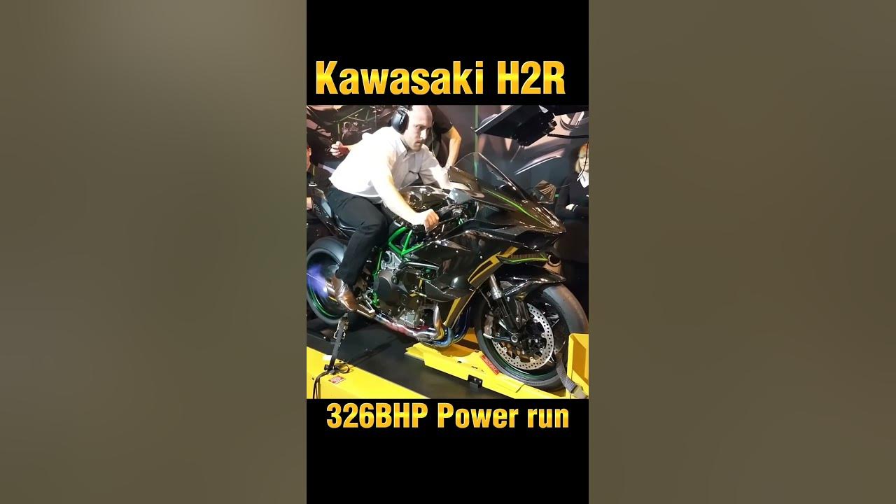 Kawasaki H2r 326 Bhp Power Run 4k #kawasaki h2r bhp power run#ytshorts - YouTube