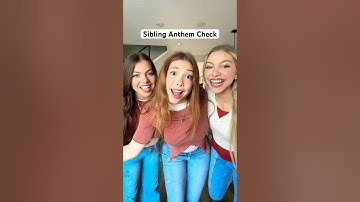 SIBLING ANTHEM CHECK ✅👀😆 | Triple Charm #Shorts