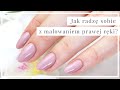 Jak robię paznokcie sobie samej? Jak estetycznie pomalować prawą rękę? 💅🏼🤔