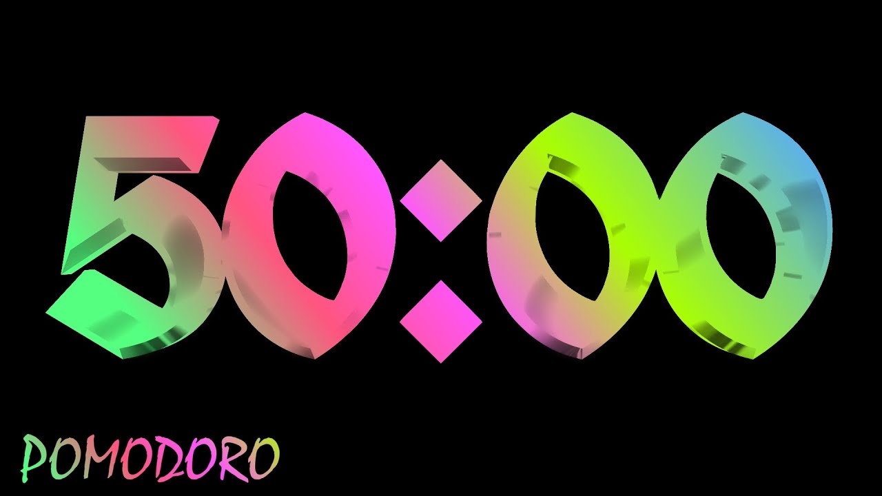 50 Minute Timer - Study - Work - Deep Focus - Countdown Timer - No ...