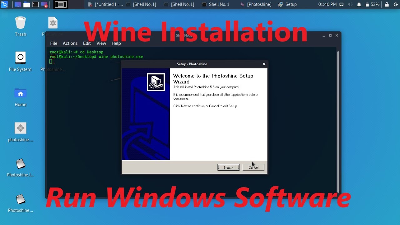 Install Wine and Run Windows Software in Kali Linux