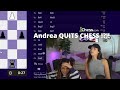 Andrea Botez Quits Chess!!?! ft. Botezlive