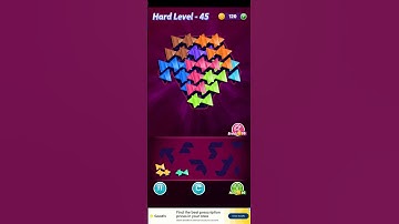 Block triangle puzzle   advanced  levels 45 - 46.      please    subscribe thank-you