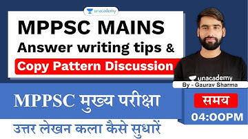 MPPSC MAINS - Answer writing tips & Copy Pattern Discussion | Gaurav Sharma