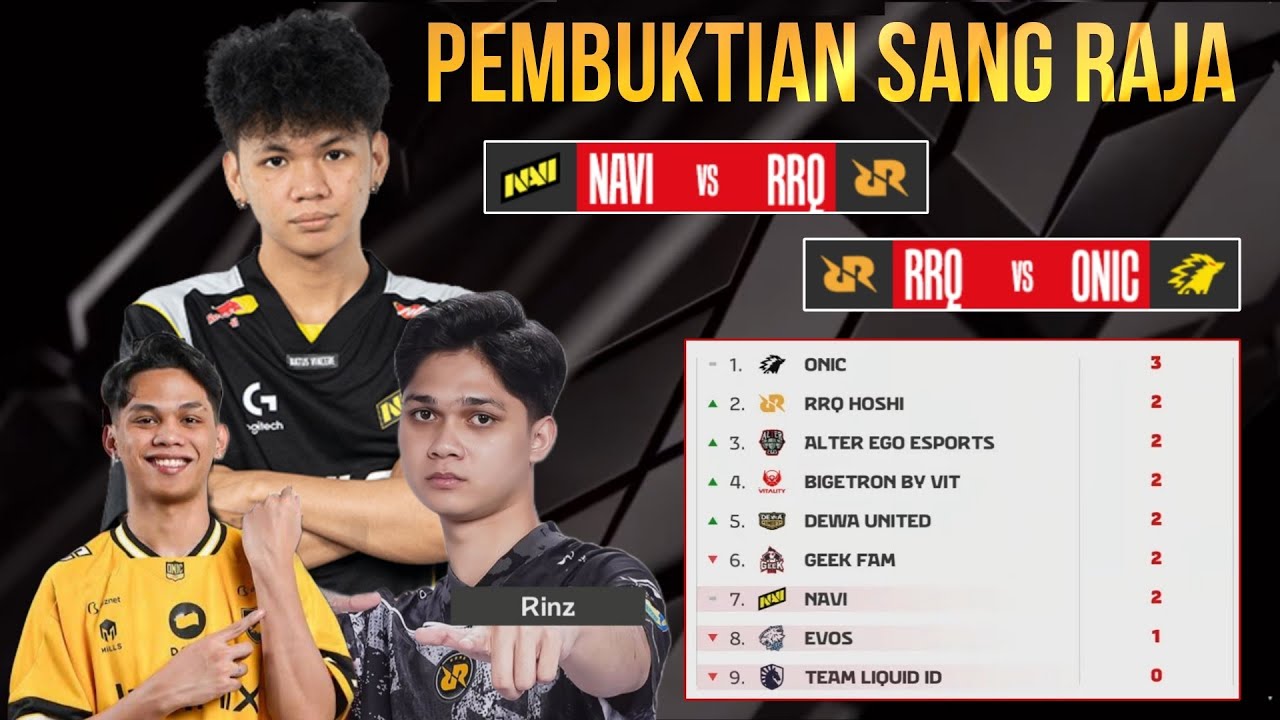MATCH RRQ VS ONIC | KLASEMEN & JADWAL MPL ID S16 MINGGU DEPAN WEEK 3 ...