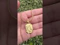 PVD gold Uneven texture design stainless steel pendant necklace