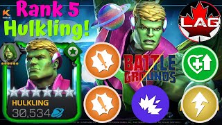 RANK 5 HULKLING! Epic Gameplay! Top 3 Battlegrounds Champ! Fat Fury Damage! The King of Space!- MCOC