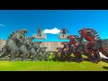 EVOLUTION of GODZILLA 2014 VS EVOLUTION of Evil MECHAGODZILLA 2021 Size Comparison - ARBS