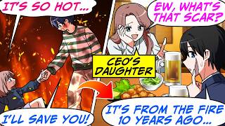 I Saved This CEO's Daughter From a Fire & Got a Scar on My Face! 10 Years Later…[RomCom Manga Dub]