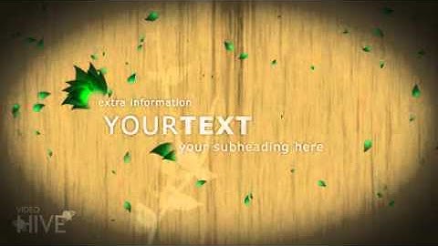 After Effects Project Files - Environmentally Friendly AE CS3 Project File - VideoHive