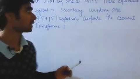 Numerical on parallel operation of transformer.