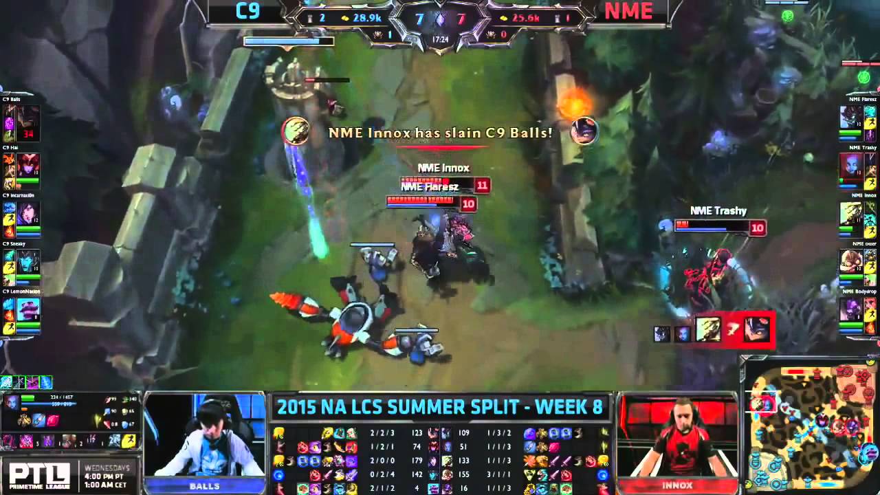 C9  VS NME Highlights   2015 NA LCS Summer W8D1