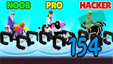 NOOB vs PRO vs HACKER in Scribble Rider ❤️ All Levels Gameplay, NEW Games iOS, Android