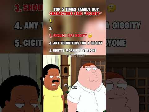 Top 5 Time S Family Guy Characters Said Giggity Familyguy
