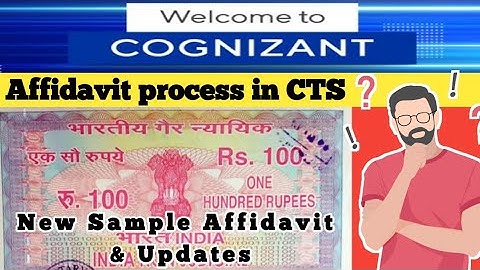 Bgv process in cognizant || Cts Affidavit format