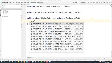 3.4  Demo ListView cơ bản - Hiện thị dữ liệu
