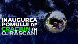 Imagini de la inaugurarea pomului de Crăciun din orașul Râșcani