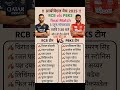 RCB v/s PBKS IPL 🏏मैच 2025 Final | 3 जून time table schedule #cricket​ #ipl​ #gk​ #short​