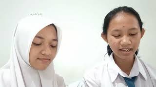 Gabriella Sallom Benawa X-D/16 and my friend Imel Aulia Ingsani X-D/20 (dialogue theme is Education)