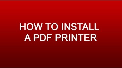 How to Install PDF Printer - Auto Save PDF