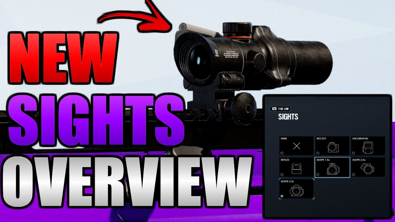 Every NEW Weapon Sight in Siege! (New Weapon Sights) - Rainbow Six ...