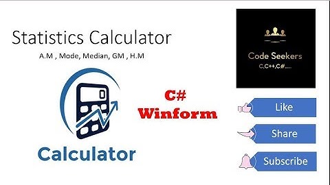 Statistics Calculator in C# Winform