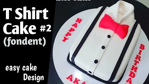 Shirt Cake Design tutorial Part #2 | Fondant Icing White Shirt Cake