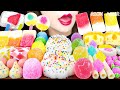 【ASMR】PASTEL DESSERTS💗CRISPY FRUIT JELLY,FROZEN DAIFUKU,POPSICLE GUMMY MUKBANG 먹방 EATING SOUNDS