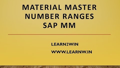 material master number ranges in sap | material master number range configuration in sap