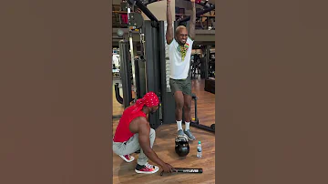 PACOME ZOUZOUA STRENGTH TRAINING WITH DENZEL TRAINER 