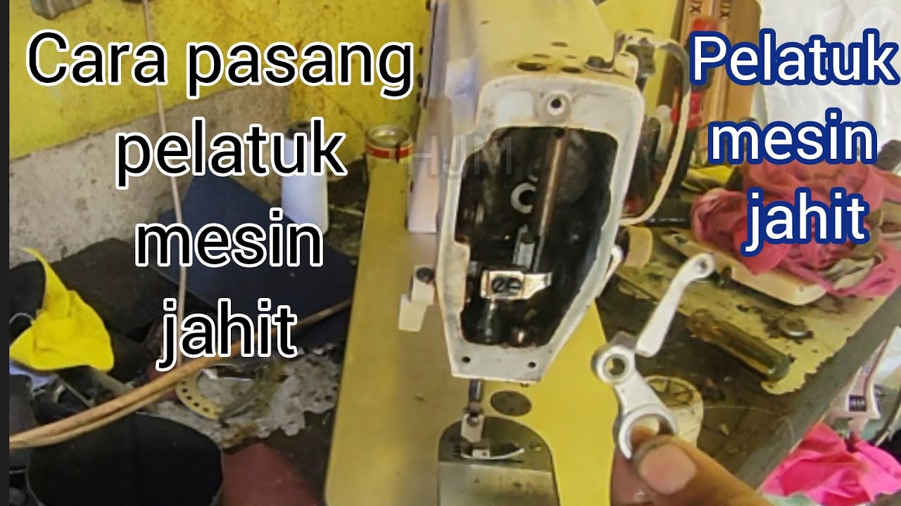 Ganti pelatuk mesin jahit sampai ada jahitan anyaman