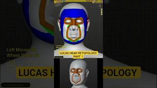Lucas' head retopology part 1 #retopology #3dcharacter #3dmodelling #blender